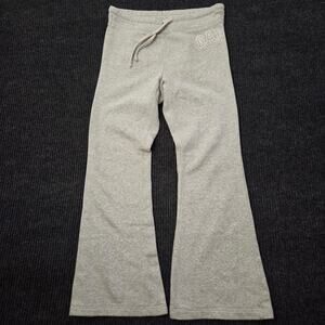 Gap Flare Sweatpants Heather Gray Small Adjustable Waist